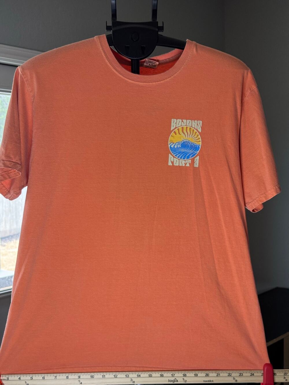Billabong Coast 2 Coast T Shirt Mens Large Peach Pink Surf Graphic Tee
